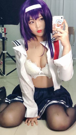 [Cosplay寫真] 萌系小姐姐-白燁- - 學姐校服