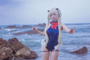 [Net Red COS] Traje de baño Popular Coser Nizuo Nisa-Blue Marie Rose