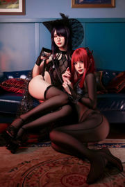 [ภาพถ่าย COSER คนดังทางอินเทอร์เน็ต] อะนิเมะบล็อกเกอร์ Xiaomei Ma & Yang Dazhen - Witch Gathering