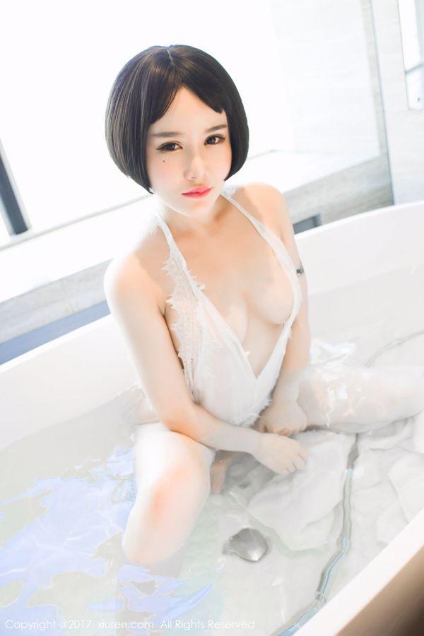 You Hee "Body Wet Bồn tắm ren + Đồ lót thêu màu hồng" [Xiuren] No.770