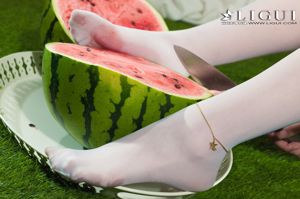 นางแบบขาเสี่ยวเกอ "White Silk Watermelon Girl" [Ligui Ligui] Online Beauty