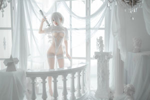 [Net Red COS] Anime Blogger Stupid Momo - Gaun Pengantin 2B-Putih