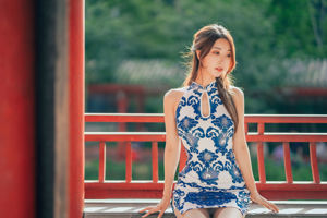 [Косплей] Popular Coser Kurokawa - Blue and White Cheongsam